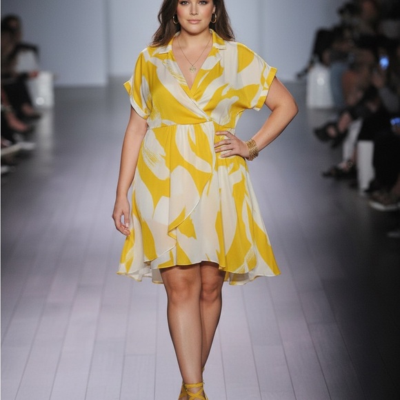 Dkny Dresses & Skirts - DKNY Yellow and Cream Mini Wrap Dress